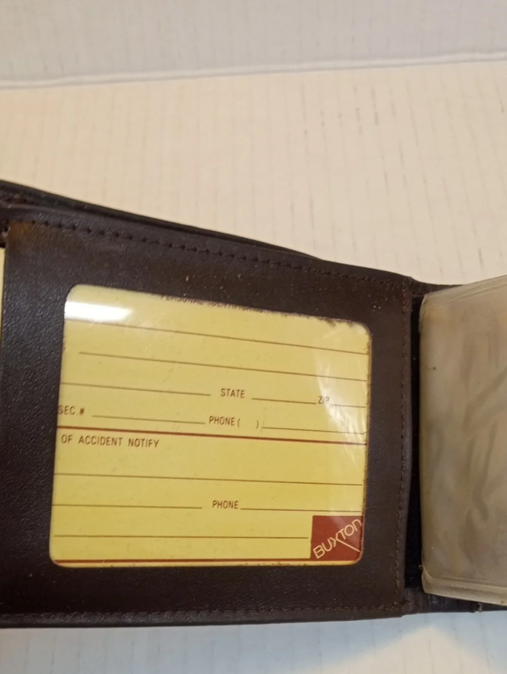 Vintage Brown Billfold Wallet Buxton 1980s With Original Price Tags